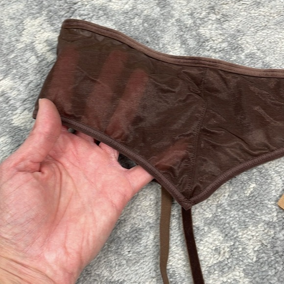 NWT SKIMS Glissenette Garter Belt in Cocoa Sz 3X - Picture 4 of 7